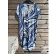 Freequent Floi Dress Art Chambrey Blue Mix