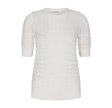 Freequent Nell Pullover Pointelle White
