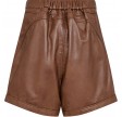 Gossia Thilla Leather Shorts Cognac