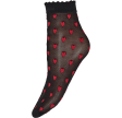 Hype The Detail Socks With Hearts Black With Red Hearts
