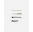 Meraki Nail Kit w. Cutcile Push, Nail File, Small Clipper and Large Clipper Grey