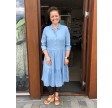 Moss Copenhagen Philippa Long Sleeves Shirt Dress L Blue Wash