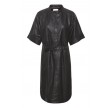 My Essential Wardrobe Bally Leather Oversize Dress Black 