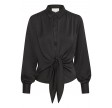 My Essential Wardrobe Hilo Knot Blouse Black 