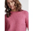 Pieces Ellen LS O-neck Knit Noos BC Shocking Pink