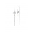 Sistie Balance Chain Earrings Silver With Freshwater Pearl