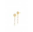 Sistie Balance Gold-Plated Earrings With Freshwater Pearl White