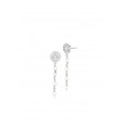 Sistie Balance Silver Earrings With Freshwater Pearl White