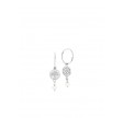 Sistie Balanve Earrings Silver With Freshwater Pearl White