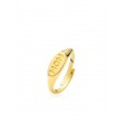 Sistie Fam "MOM" Ring Gold Pl. Silver