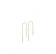 Sistie Sofie Chain Earrings Gold-Plated With Freshwater Pearl White