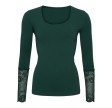 Tim & Simonsen Mary Blouse Lace LS Verde Scuro