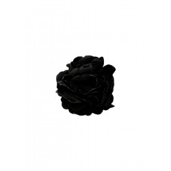 Black Colour Fiora Brooch/Clip Satin Flower Black