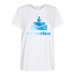 Co'Couture Fade Print Tee New Blue 