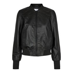 Co'couture Phoebe Leather Bomber Black 