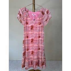 Co'Couture Sunrise Crop Tie Line Dress Bubblegum
