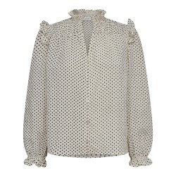 Co'Couture Chess Dot Shirt Offwhite