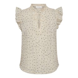 Co'Couture Evelyn Mini Dot Top Offwhite