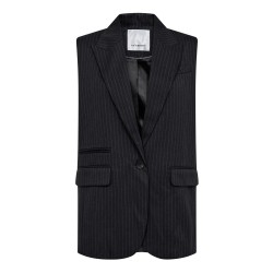 Co'Couture Ida Pin Single Oversize Vest Dark Grey