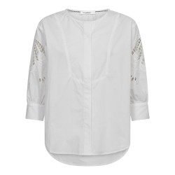 Co'Couture Kellise Lace Cut Shirt White