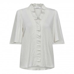 Co'Couture Sueda Frill Flow Shirt White