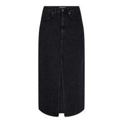 Co'Couture Vika Slit Denim Skirt Black