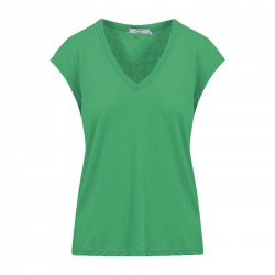 Coster Copenhagen CC Heart Basic V-neck T-shirt Emerald Green