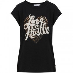 Coster Copenhagen T-shirt With Love To Hustle Black