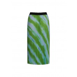 Coster Copenhagen Pleated Skirt In Faded Stripe Print 