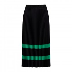 Coster Copenhagen Pleated Skirt With Stripes Black Green