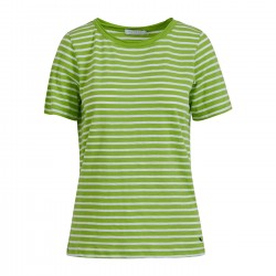 Coster Copenhagen T-shirt With Stripes Flashy Green Stripe