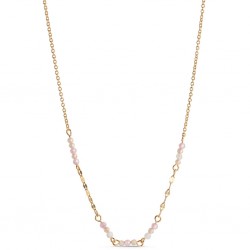 Enamel Copenhagen Necklace Claire Moonstone/Rose Pink/Light Champagne Gold