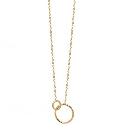 Enamel Copenhagen Necklace Double Circle 925S/GP