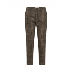 Freequent Rex Ankle Pants Check Black With Desert Taupe 