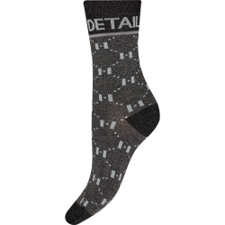 Hype The Detail Fashion Sock Black With Silver