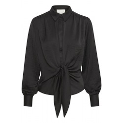 My Essential Wardrobe Hilo Knot Blouse Black 