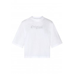 Sisters Point Helga Crop T-shirt White/Stone